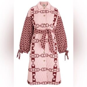 Damson Madder + Dahlia Patchwork Quilted Coat